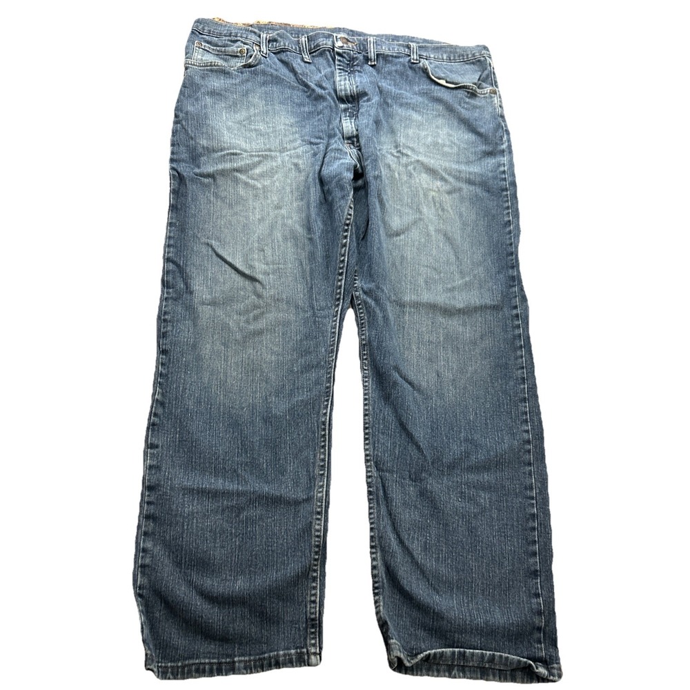 Wrangler Premium men's Jeans 44x30 Blue Relaxed Fit Actual Inseam 29